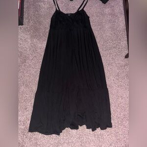 Black maxi dress tiered ruffles size 2x